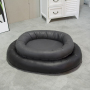 Wholesale manufacturer luxury PU leather black soft pet dog cushion bed