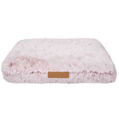 Manufacturer wholesale memory foam pink grey warm dog plush cushion bed