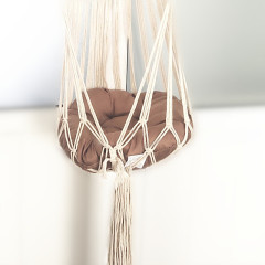 Manufacturer wholesale cotton rope weaving hammock cat swing hanging basket