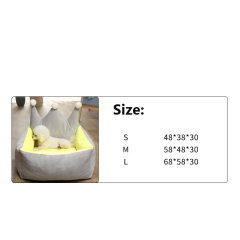 Manufacturer wholesale pink grey yellow princess dog bed with crown shape
