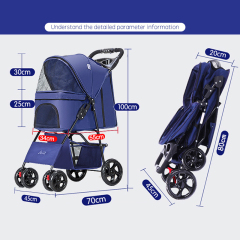 Manufacturer wholesale foldable breathable travel portable dog stroller