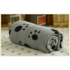 Manufacturer wholesale multi-colors paw print pet dog soft blanket