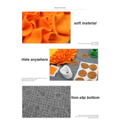 Manufacturer wholesale feeding washable portable orange pet dog snuffle mat non slip