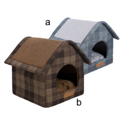 Manufacturer wholesale small dog cat house brown grey
