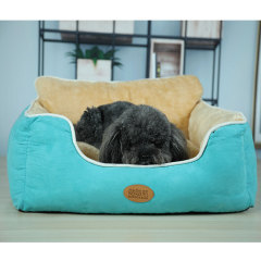 Manufacturer wholesale soft luxury suede short plush pet dog sofa bed
