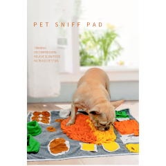 Manufacturer wholesale feeding washable portable orange pet dog snuffle mat non slip