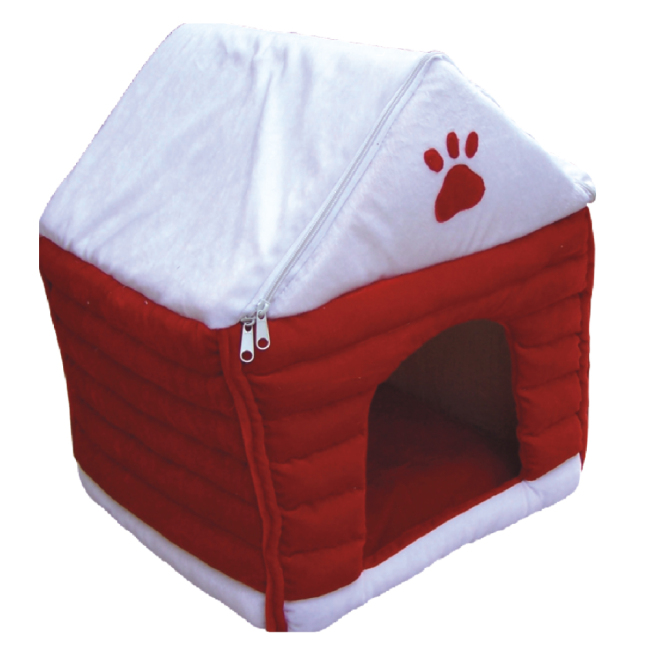 Washable small soft dog house with zipper