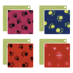 Manufacturer wholesale multi-colors paw print pet soft dog blanket