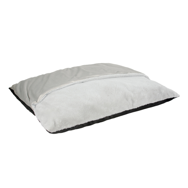Manufacturer wholesale grey soft warm short plush cat cushion bed
