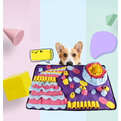 Manufacturer wholesale feeding washable portable polyester pet dog colorful snuffle mat