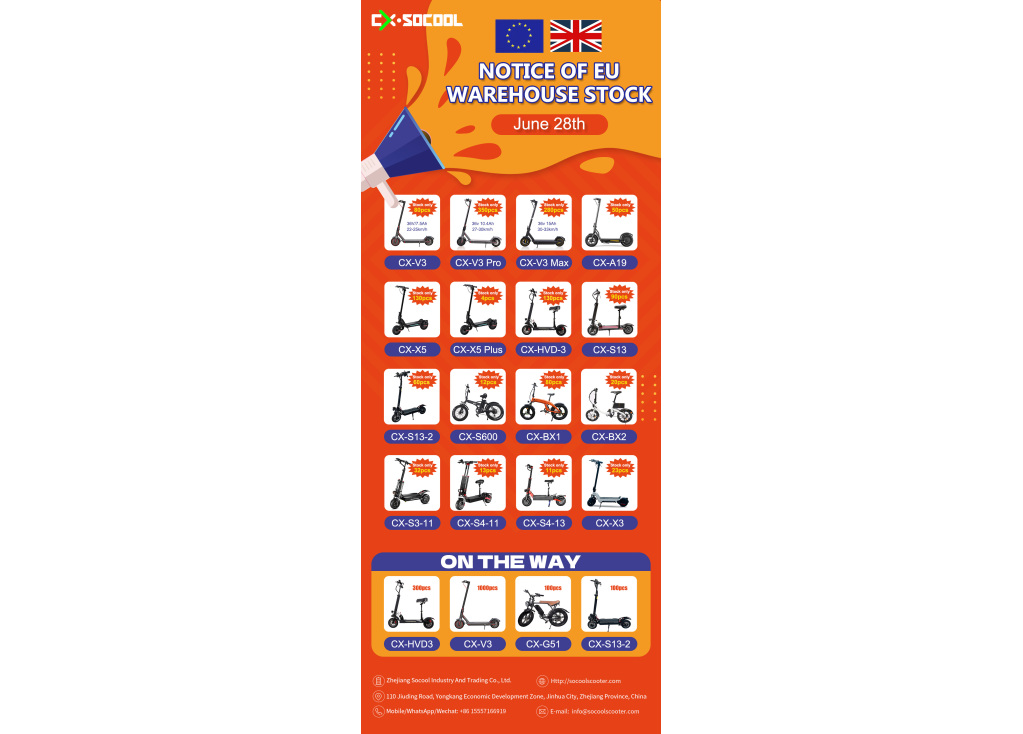Socool EU Warehouse Electric Scooter Stock