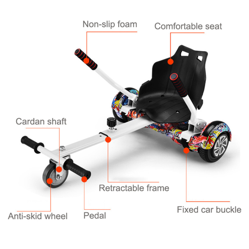 Kid Adult Conversion Kit HoverKart Go-Kart Accessory Holder Cart Hoverboards Seat Attachment for Self-balancing Electric Scooter