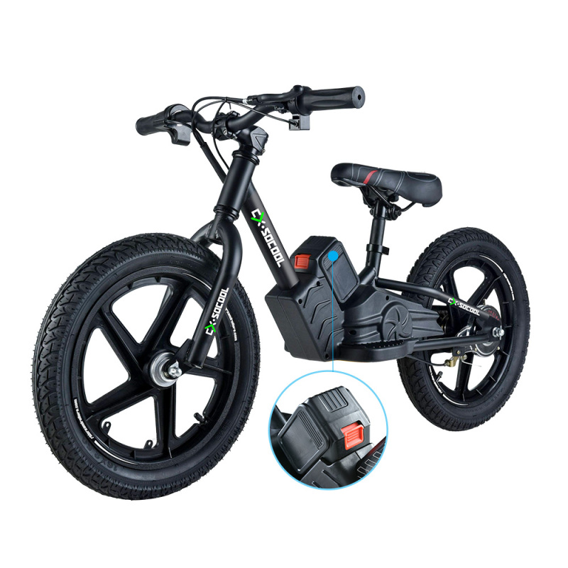 Balancing 16inch Tire Electric Bicycle Cycle Lithium Battery E Balanced Toddler Girls Baby Children's Children Balance Bike Kids