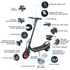 New Design Model 500 Watt 10 Inch Moto Fold Elektrkli Electro Scoter E-scooter E Electrique Electric Scooter Electrico 500w