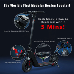 36v 500w 35km/h Fast Removable Lithium Battery Foldable Folding Kick E-scooter Elektrikli E Electric Scooter for Adults
