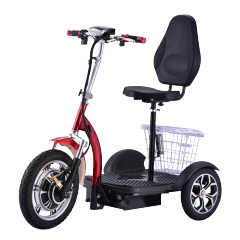 Tricycle Folding Foldable Motor Travel Adult Handicap 3 Three Wheel Mobility Disabled Electric Handicapped Scooters for sale