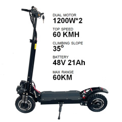 CXY13-2 1200w Dual Motor Off Road Powerful 48V 21ah10 inch EU Warehouse Foldable Off-road Electrico E Electrical Electric Scooter for Adults