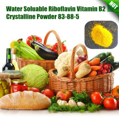 Water Soluable China Supplier Riboflavin Vitamin B2 Crystalline Powder 83-88-5