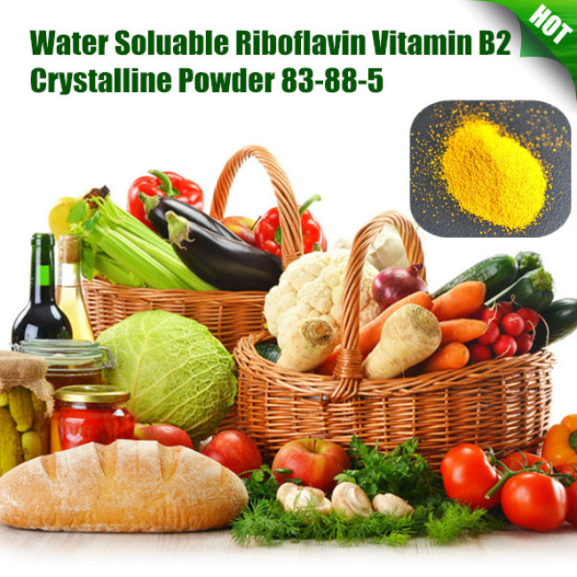 Water Soluable China Supplier Riboflavin Vitamin B2 Crystalline Powder 83-88-5