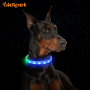 Collier de chien LED en silicone RVB