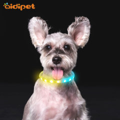 Светодиодный силиконовый RGB ошейник для собак
