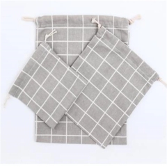 wholesale cotton gift pouch small custom printed cotton canvas drawstring bag
