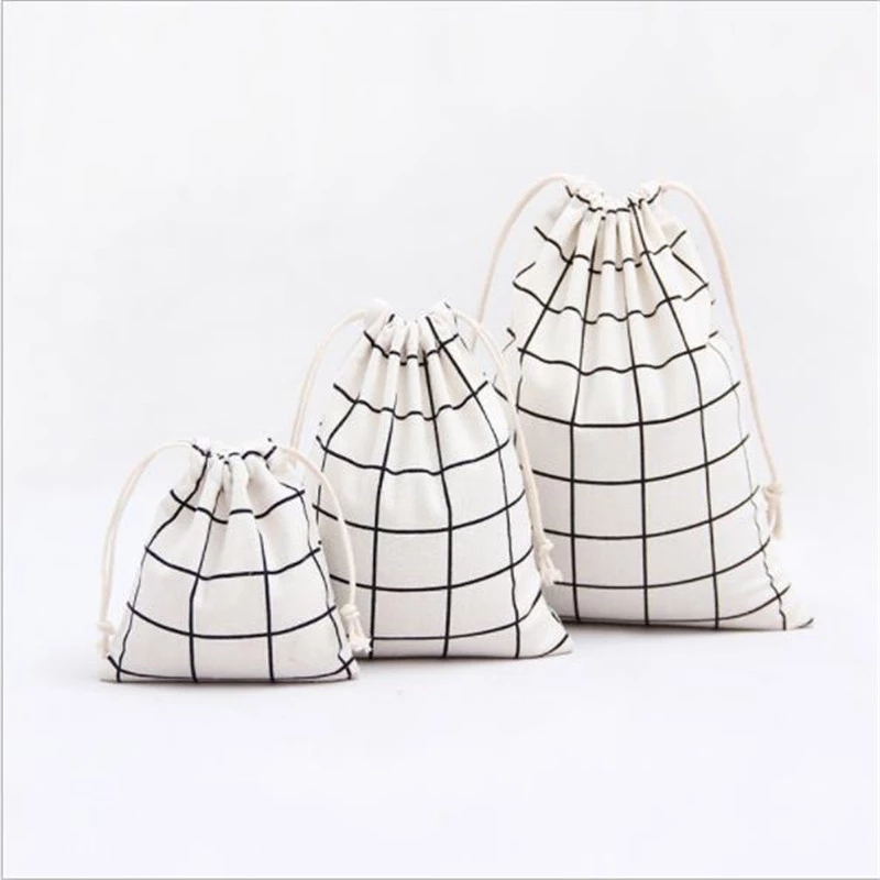 wholesale cotton gift pouch small custom printed cotton canvas drawstring bag