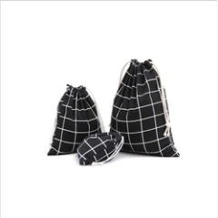 wholesale cotton gift pouch small custom printed cotton canvas drawstring bag