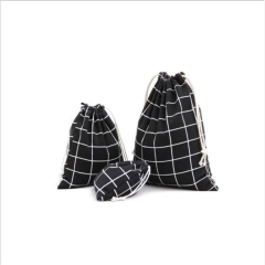 wholesale cotton gift pouch small custom printed cotton canvas drawstring bag