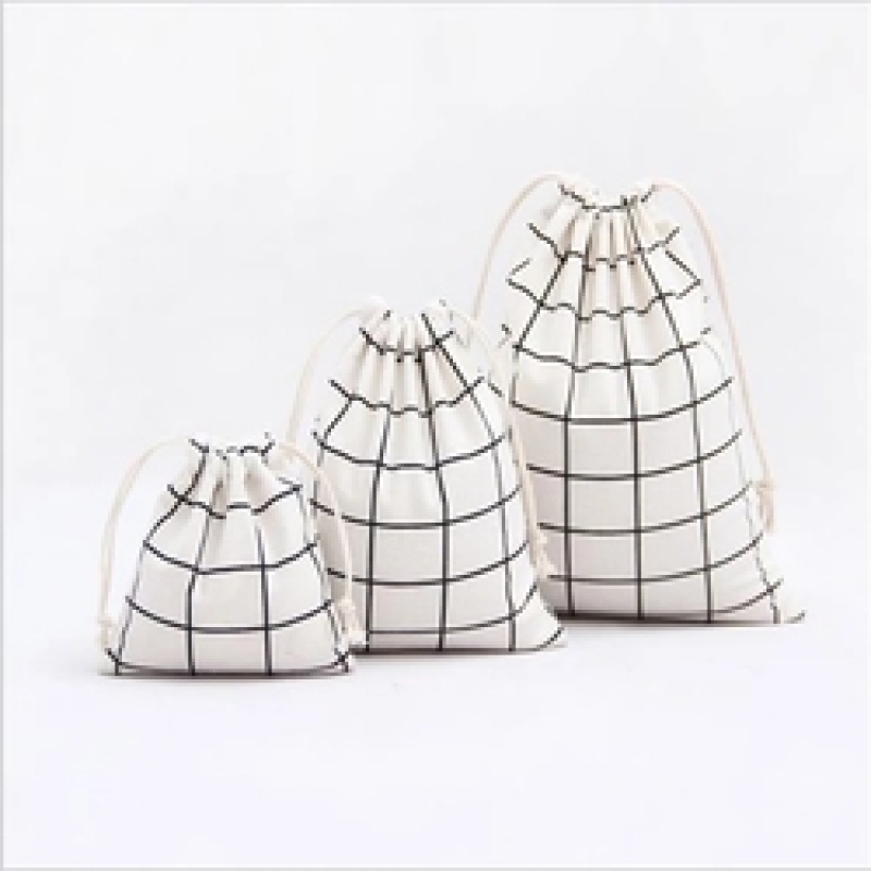 wholesale cotton gift pouch small custom printed cotton canvas drawstring bag