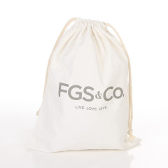 Wholesale Custom Makeup Storage Small Pouch Muslin Calico Cotton Canvas Drawstring Bag