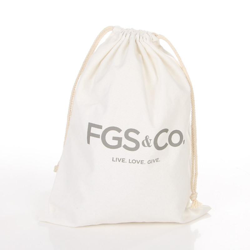 Wholesale Custom Makeup Storage Small Pouch Muslin Calico Cotton Canvas Drawstring Bag