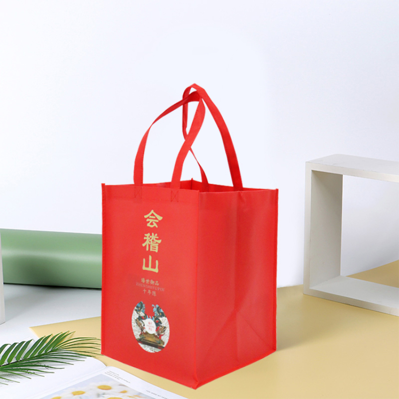 Reusable polypropylene nonwoven packaging bag laminated pp non woven bag shopping tote bag with custom logo