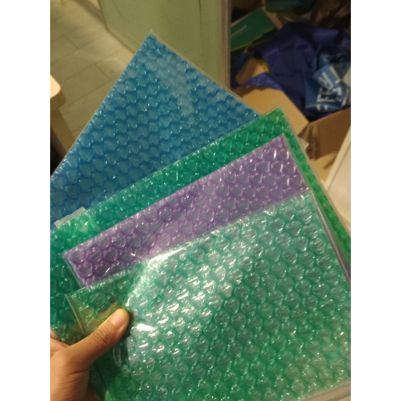 Popular  wholesale custom  logo printing reusable pink   PVC heart  bubble ziplock protective  packaging  bag