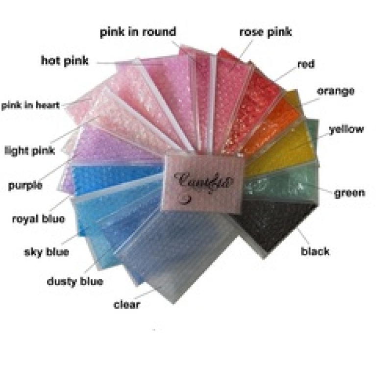 Popular  wholesale custom  logo printing reusable pink   PVC heart  bubble ziplock protective  packaging  bag