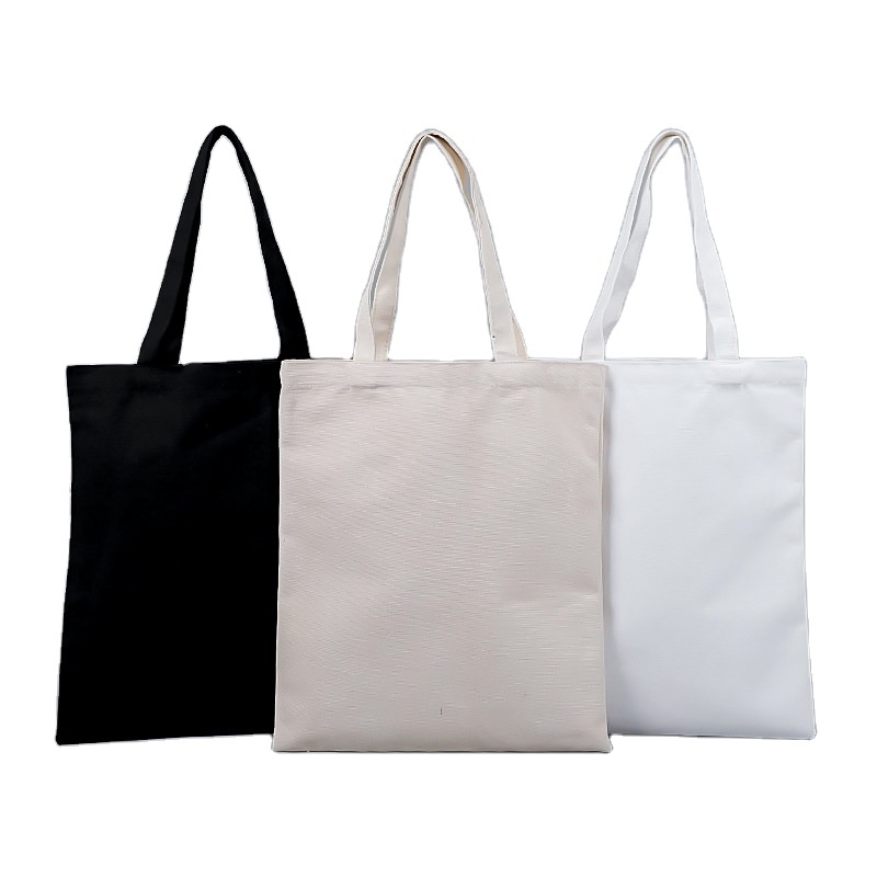 Low MOQ promotional portable reusable custom logo cotton canvas shopping tote bag