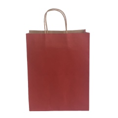 brown kraft paper bag with custom printed logo and size Paper Bag Food package With Handle Cheap Price Shopping paper bag