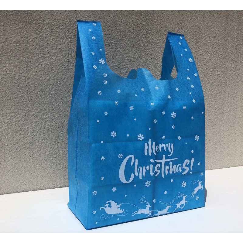 Wholesale Customize Personalized  W shape Die-cut  Non Woven T shirt Shopping bag