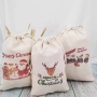 Hot Selling Candy bag Decoration Small Satin Cotton Drawstring Christmas Gift Bags Custom Logo