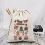 Hot Selling Candy bag Decoration Small Satin Cotton Drawstring Christmas Gift Bags Custom Logo