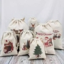 Hot Selling Candy bag Decoration Small Satin Cotton Drawstring Christmas Gift Bags Custom Logo