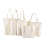 Promotional Eco Friendly Reusable Plain Cotton Canvas Tote Shopping Bags With Custom Printed Logo