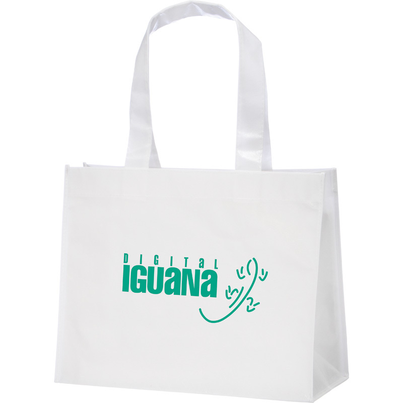 Promotional reusable waterproof pp laminated non woven tote shopping bag with custom logo