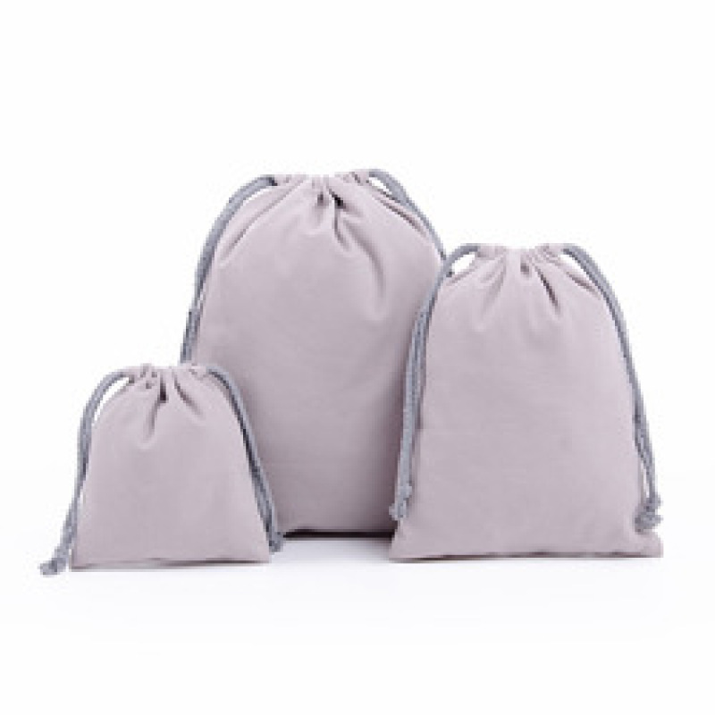 Custom Logo Printed Organic Cotton Canvas Drawstring Gift Bag Jewelry Pouch