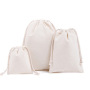 Custom Logo Printed Organic Cotton Canvas Drawstring Gift Bag Jewelry Pouch