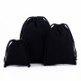 Custom Logo Printed Organic Cotton Canvas Drawstring Gift Bag Jewelry Pouch