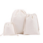 Custom Logo Printed Organic Cotton Canvas Drawstring Gift Bag Jewelry Pouch
