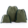 Custom Logo Printed Organic Cotton Canvas Drawstring Gift Bag Jewelry Pouch