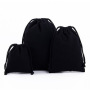 Custom Logo Printed Organic Cotton Canvas Drawstring Gift Bag Jewelry Pouch