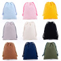 Custom Logo Printed Organic Cotton Canvas Drawstring Gift Bag Jewelry Pouch